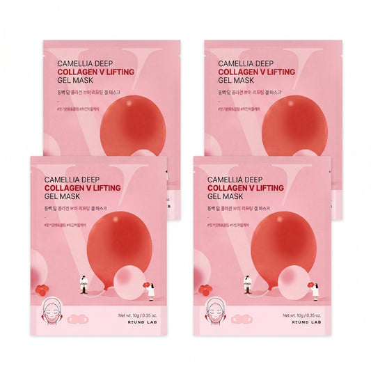 ROUND LAB Camellia Deep Collagen V Lifting Gel Mask 4 Sheets