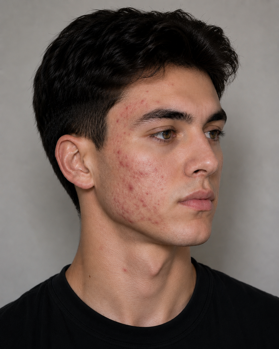 Skin appearance before the routine